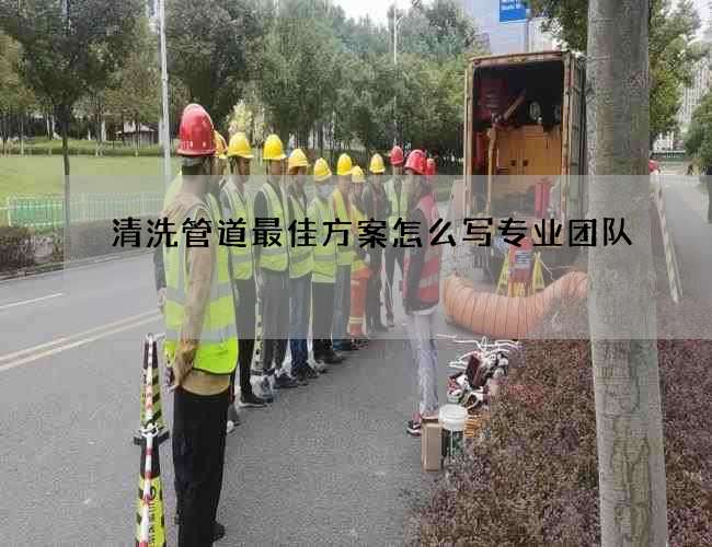 清洗管道最佳方案怎么写专业团队