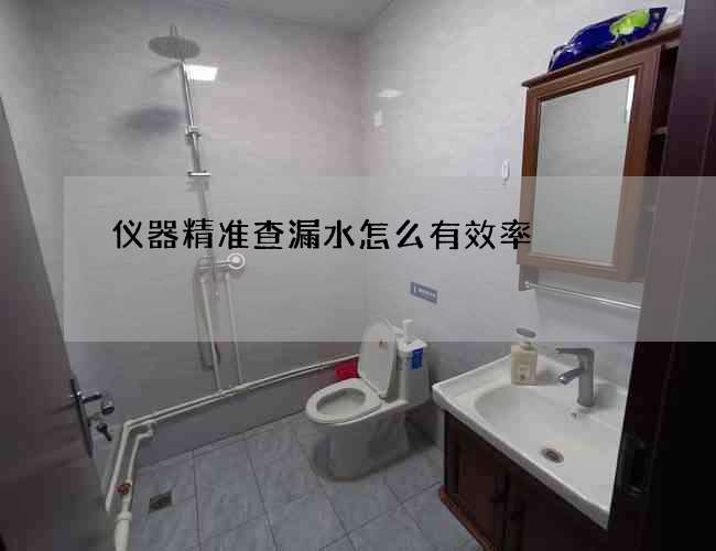 仪器精准查漏水怎么有效率