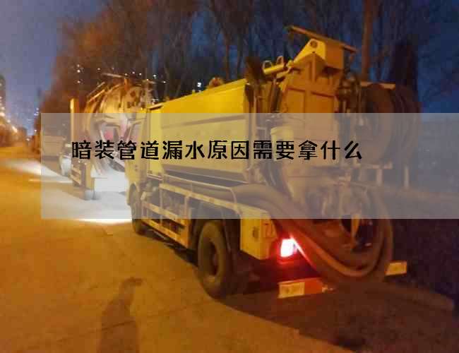 暗装管道漏水原因需要拿什么