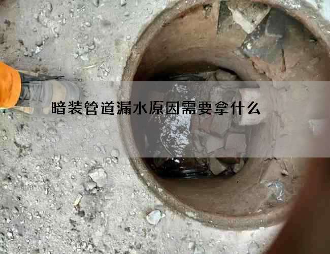 暗装管道漏水原因需要拿什么