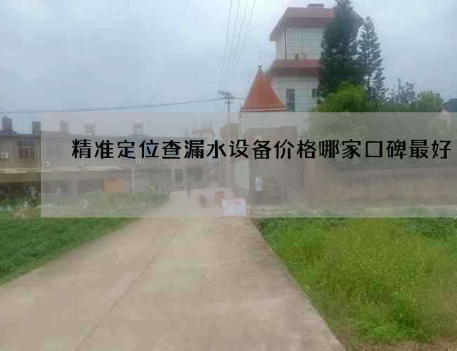 精准定位查漏水设备价格哪家口碑最好
