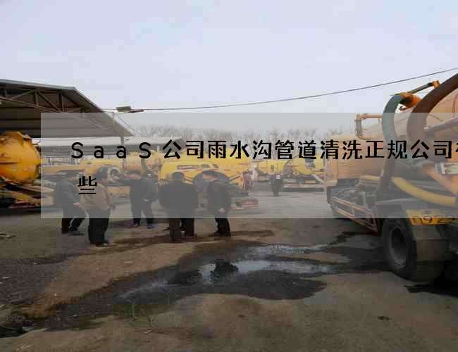 SaaS公司雨水沟管道清洗正规公司有哪些