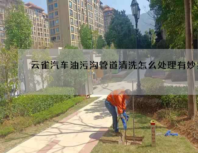 云雀汽车油污沟管道清洗怎么处理有妙招