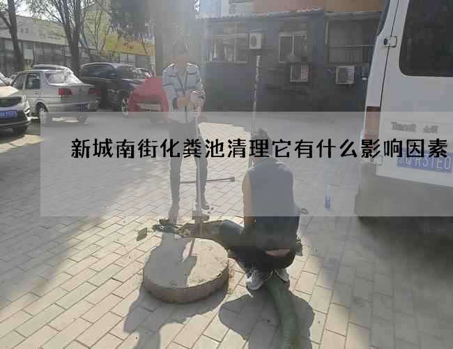 新城南街化粪池清理它有什么影响因素